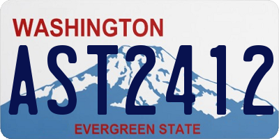 WA license plate AST2412