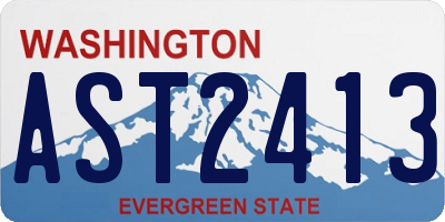 WA license plate AST2413
