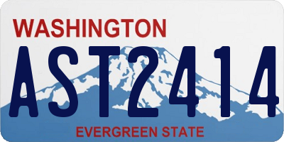 WA license plate AST2414