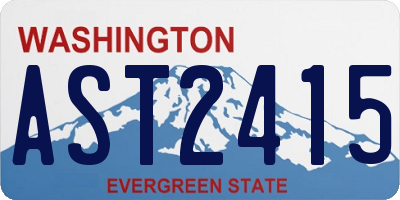 WA license plate AST2415