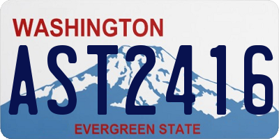 WA license plate AST2416