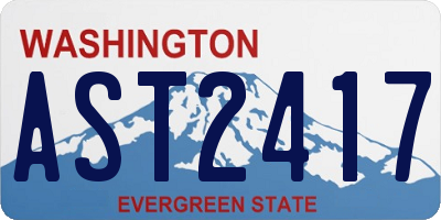 WA license plate AST2417