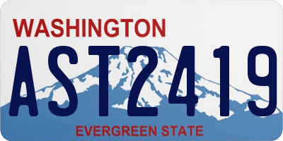 WA license plate AST2419