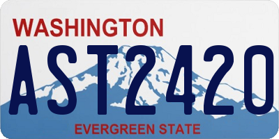 WA license plate AST2420