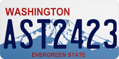 WA license plate AST2423