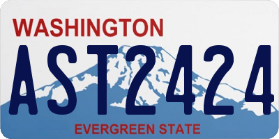 WA license plate AST2424