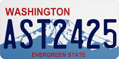 WA license plate AST2425