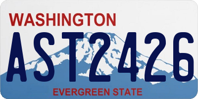 WA license plate AST2426
