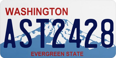 WA license plate AST2428