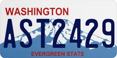 WA license plate AST2429