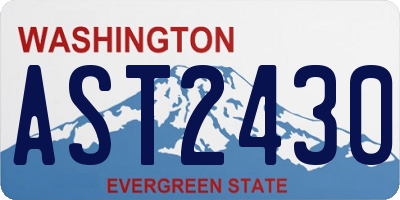 WA license plate AST2430