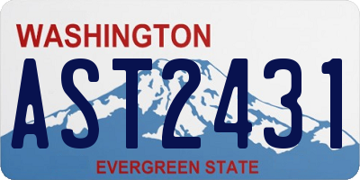 WA license plate AST2431
