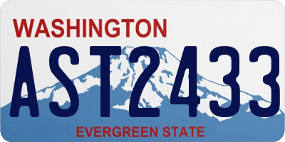 WA license plate AST2433