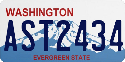 WA license plate AST2434