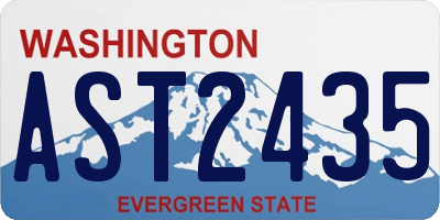WA license plate AST2435