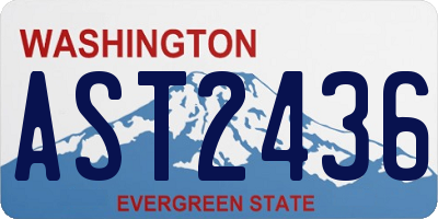 WA license plate AST2436