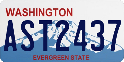 WA license plate AST2437