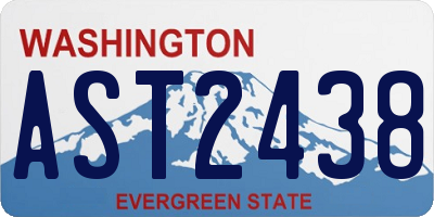 WA license plate AST2438
