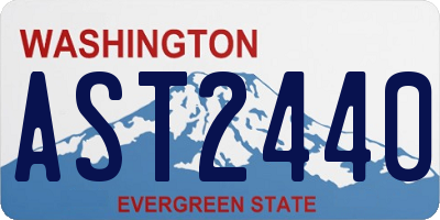 WA license plate AST2440