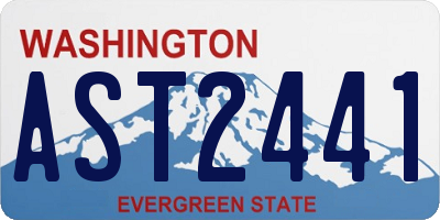 WA license plate AST2441