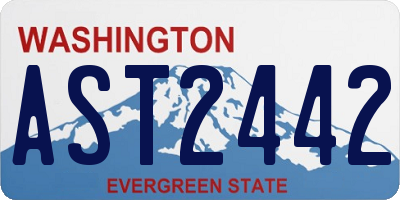 WA license plate AST2442
