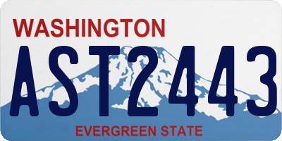 WA license plate AST2443