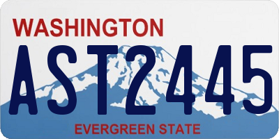 WA license plate AST2445