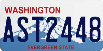 WA license plate AST2448