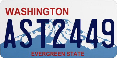 WA license plate AST2449