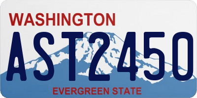 WA license plate AST2450