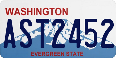 WA license plate AST2452