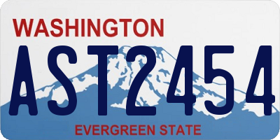WA license plate AST2454