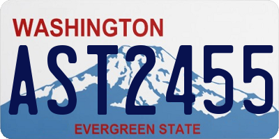WA license plate AST2455