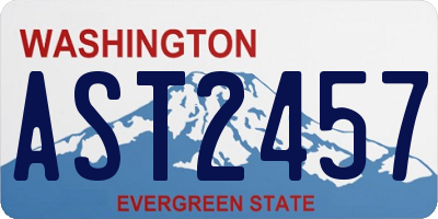 WA license plate AST2457