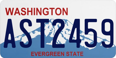 WA license plate AST2459