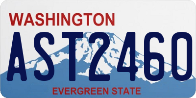 WA license plate AST2460