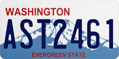 WA license plate AST2461