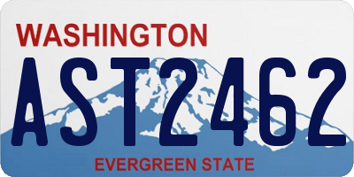 WA license plate AST2462