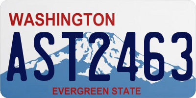 WA license plate AST2463