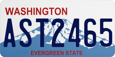 WA license plate AST2465