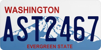 WA license plate AST2467