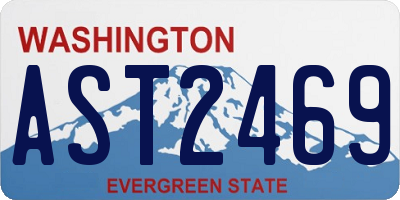 WA license plate AST2469