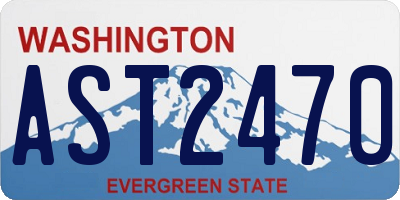 WA license plate AST2470
