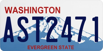 WA license plate AST2471