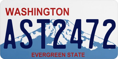 WA license plate AST2472