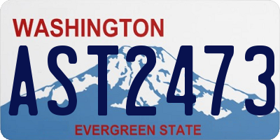 WA license plate AST2473