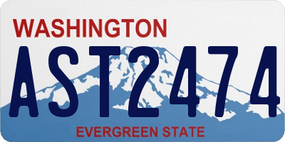 WA license plate AST2474