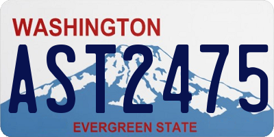 WA license plate AST2475