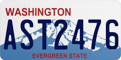 WA license plate AST2476