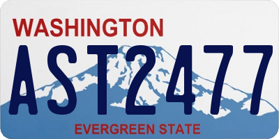 WA license plate AST2477
